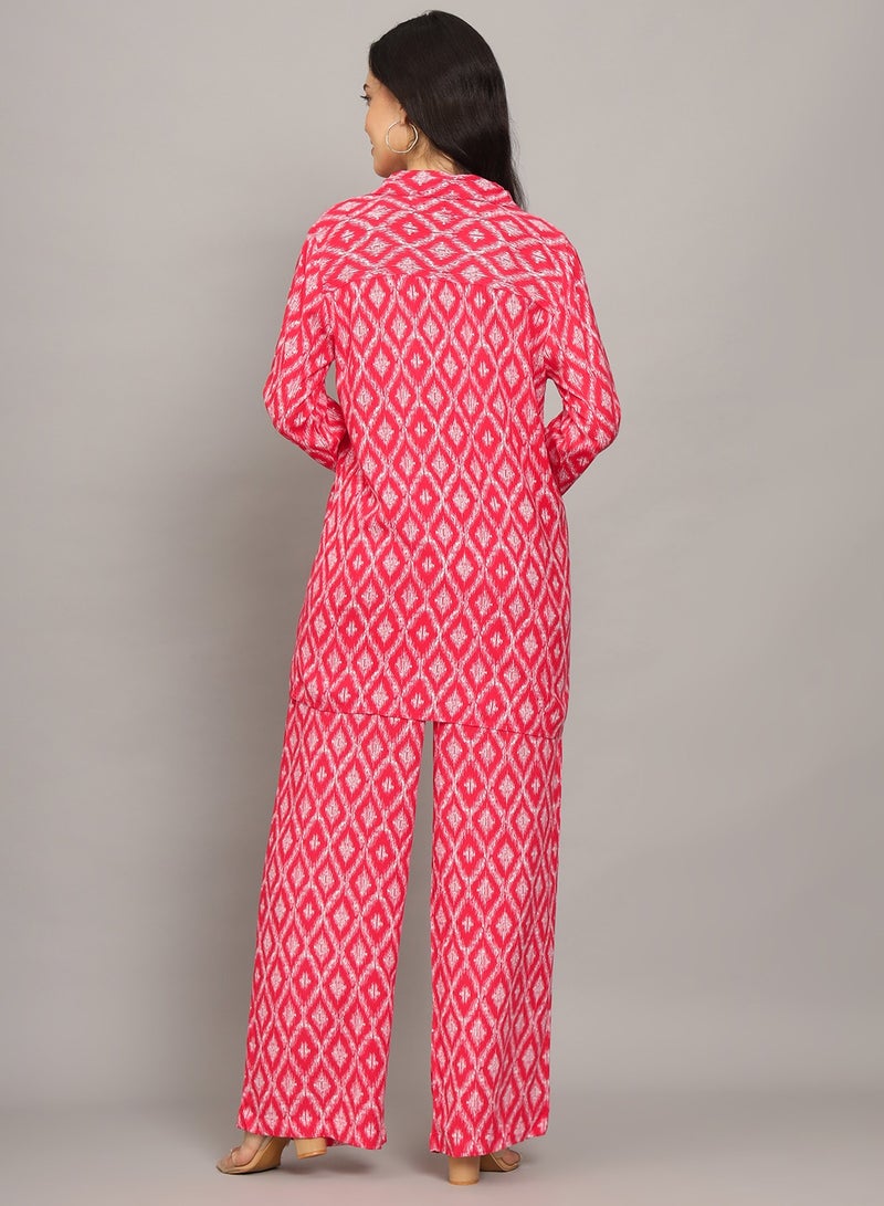 Printed Rayon Co-Ord Set for Women-AL4001