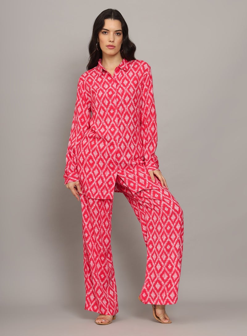 Printed Rayon Co-Ord Set for Women-AL4001