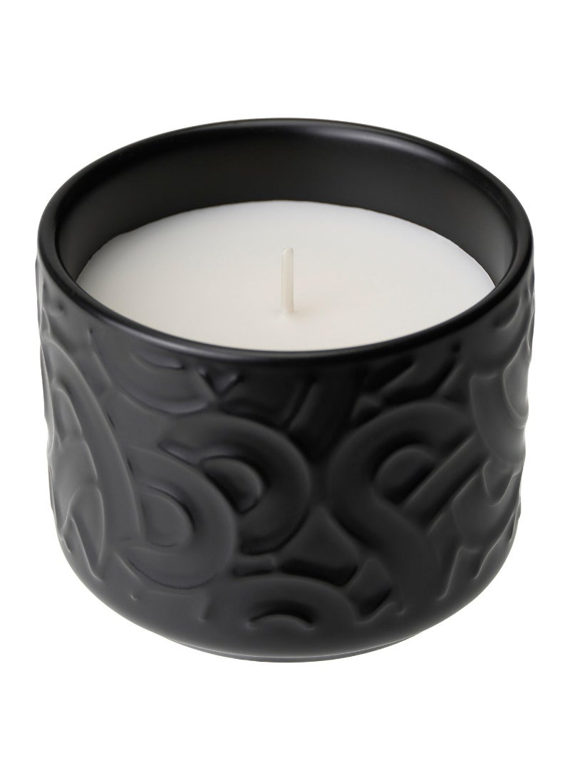 Scented Candle In Ceramic Jar, Black, 25 Hr