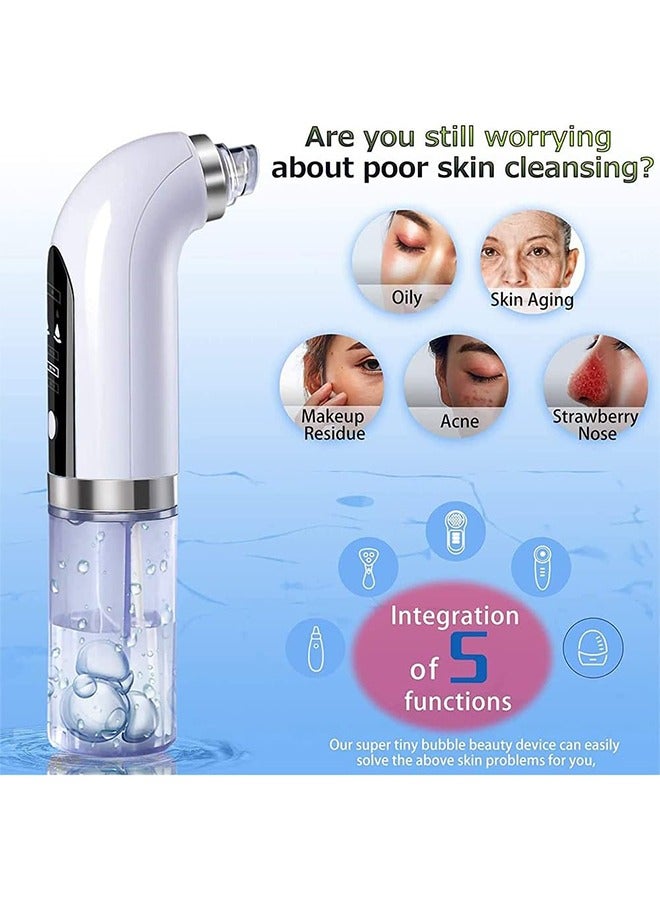 Super Micro Bubblebeauty Instrument, Blackhead Remover Pore Vacuum Cleaner, Comedo Removal Suction Beauty Device, Facial Pore Cleaner with 6 Suction Powers, for Deep Cleansing and Exfoliation