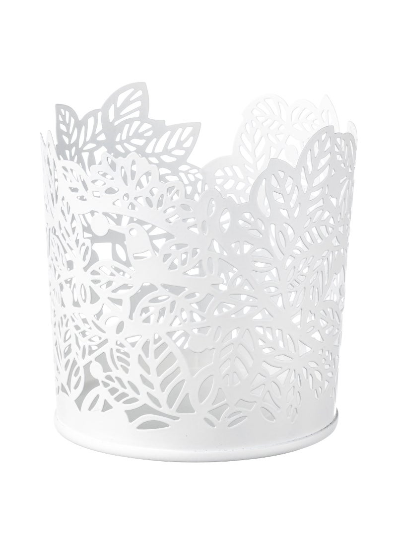 Tealight Holder, White, 8 Cm