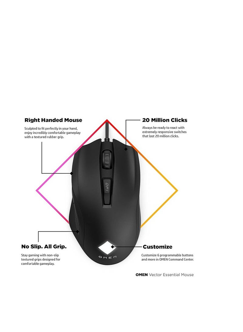 Vector Essential Gaming Mouse Black