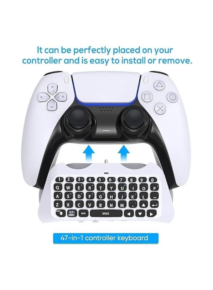 Wireless Keyboard for Controller, Bluetooth 3.0 Mini Chatpad Message Game Keyboard Keypad, Built-in Speaker with 3.5mm Audio Jack for Messaging and Gaming Live Chat