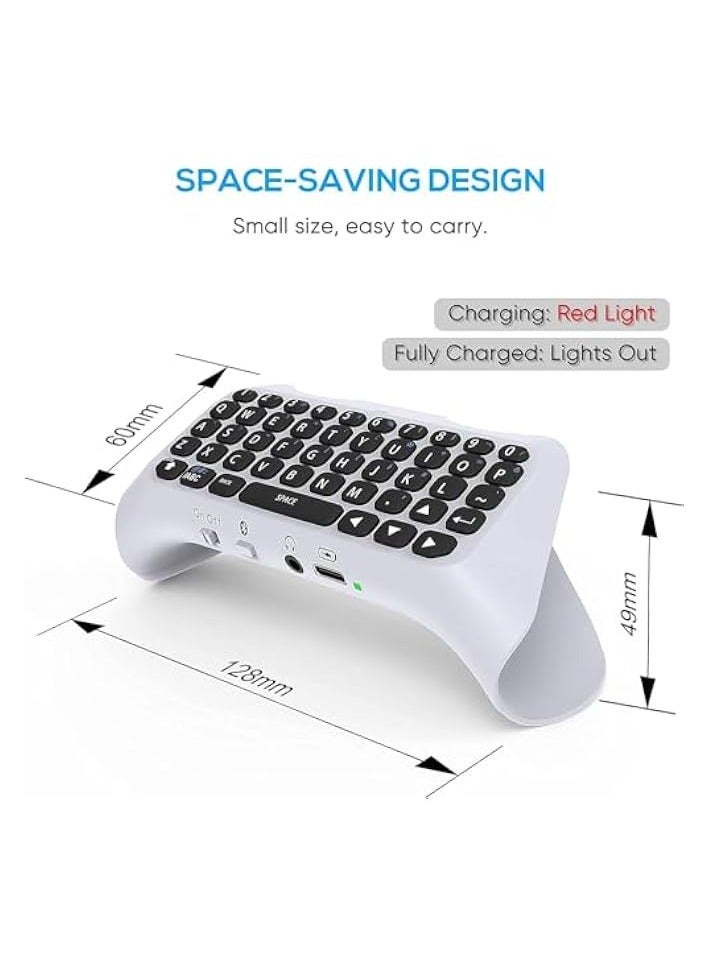 Wireless Keyboard for Controller, Bluetooth 3.0 Mini Chatpad Message Game Keyboard Keypad, Built-in Speaker with 3.5mm Audio Jack for Messaging and Gaming Live Chat