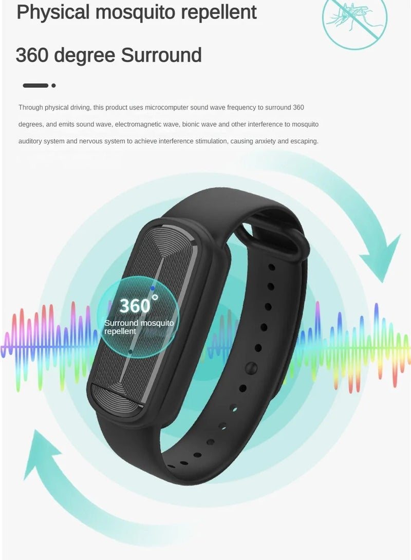 M90 Ultrasonic Mosquito Repellent Bracelet for Kids 100 Percent Natural Non Toxic Essential Oil Pest Control Watch