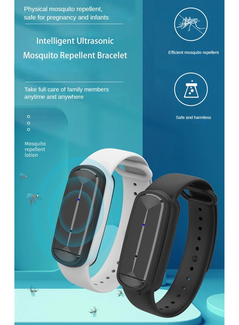 M90 Ultrasonic Mosquito Repellent Bracelet for Kids 100 Percent Natural Non Toxic Essential Oil Pest Control Watch