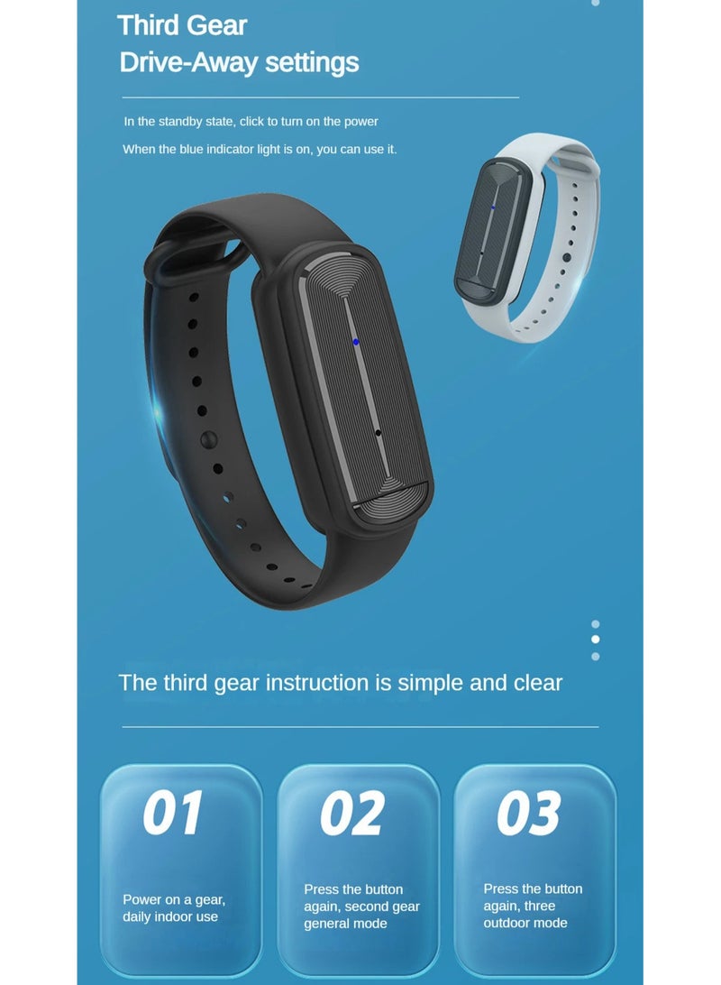 M90 Ultrasonic Mosquito Repellent Bracelet for Kids 100 Percent Natural Non Toxic Essential Oil Pest Control Watch