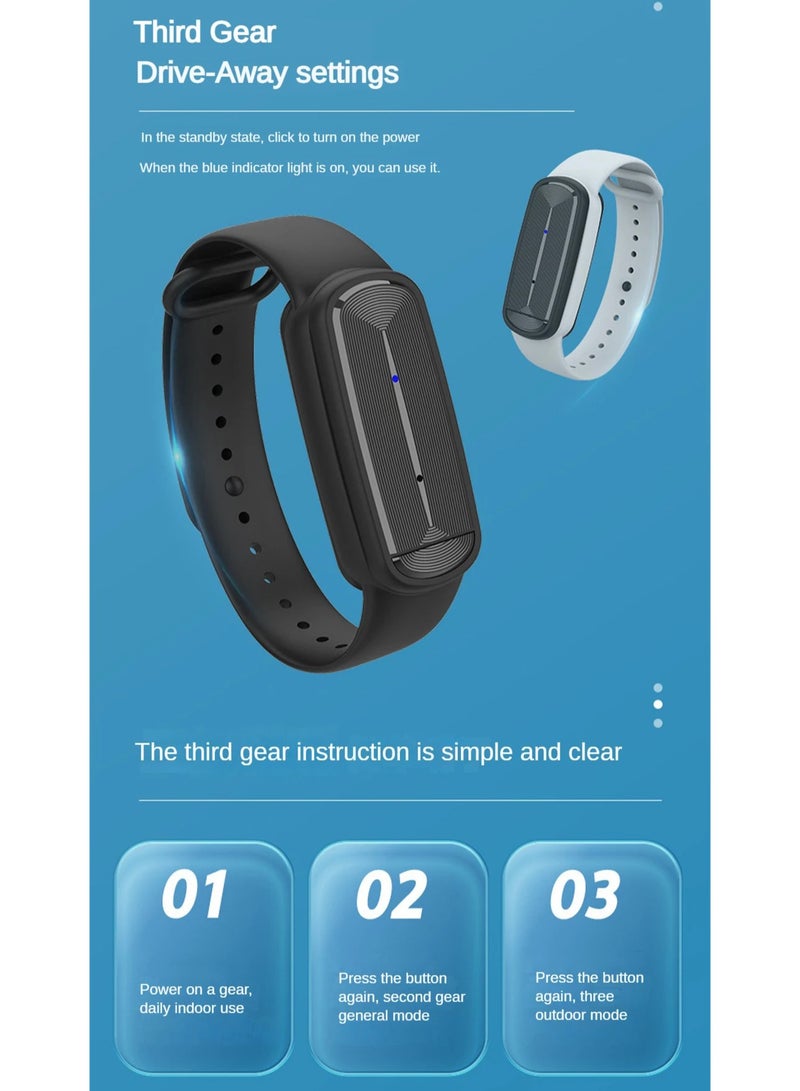 M90 Ultrasonic Mosquito Repellent Bracelet for Kids 100 Percent Natural Non Toxic Essential Oil Pest Control Watch