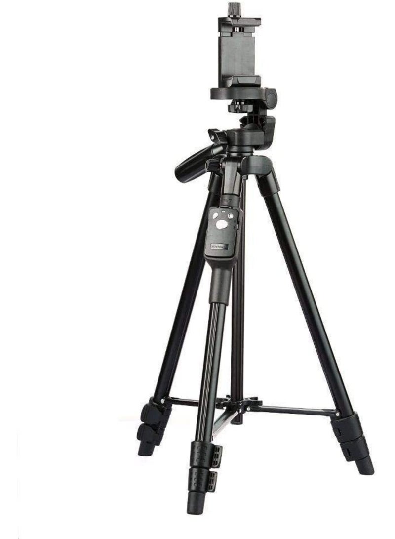 VCT-5208 Portable Tripod Stand With Remote Shutter Black