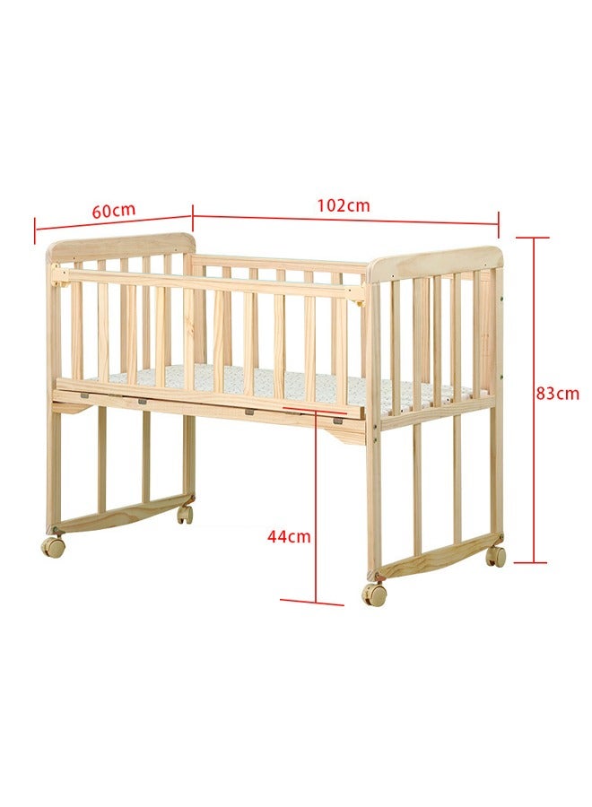 Bassinet Baby Crib Five-Piece Set Solid Wood With Mosquito Net Removable Baby Sleeping Baby Bassinet