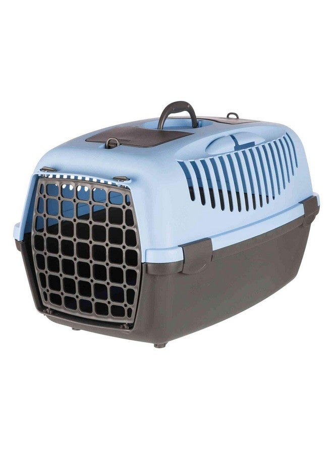 Capri 3 Pet Carrier | Made With Biodegradable Plastic, Cat Travel Carrier, Pets Carrier, Cat Carrier Cage, Carrier For Dogs | Can Hold Upto 8 Kg - 24 X 16 X 15 Inch, Pastel Blue