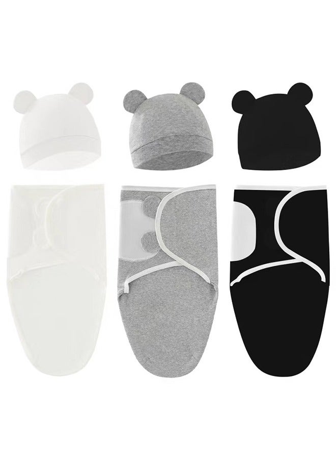 3PCS baby sleeping bag hats soft and skin-friendly temperature regulation  easily improve baby's sleep