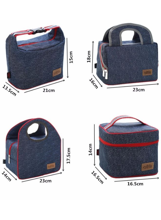 Thermal Ice Cooler Lunch Bag Blue 19.5x16x22.5centimeter