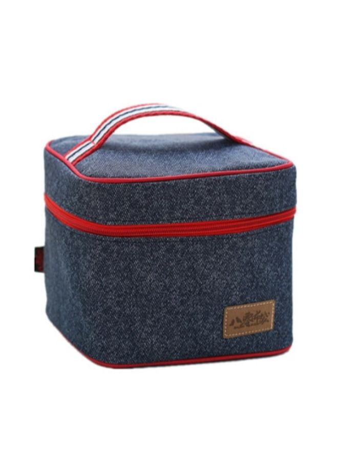 Thermal Ice Cooler Lunch Bag Blue 19.5x16x22.5centimeter