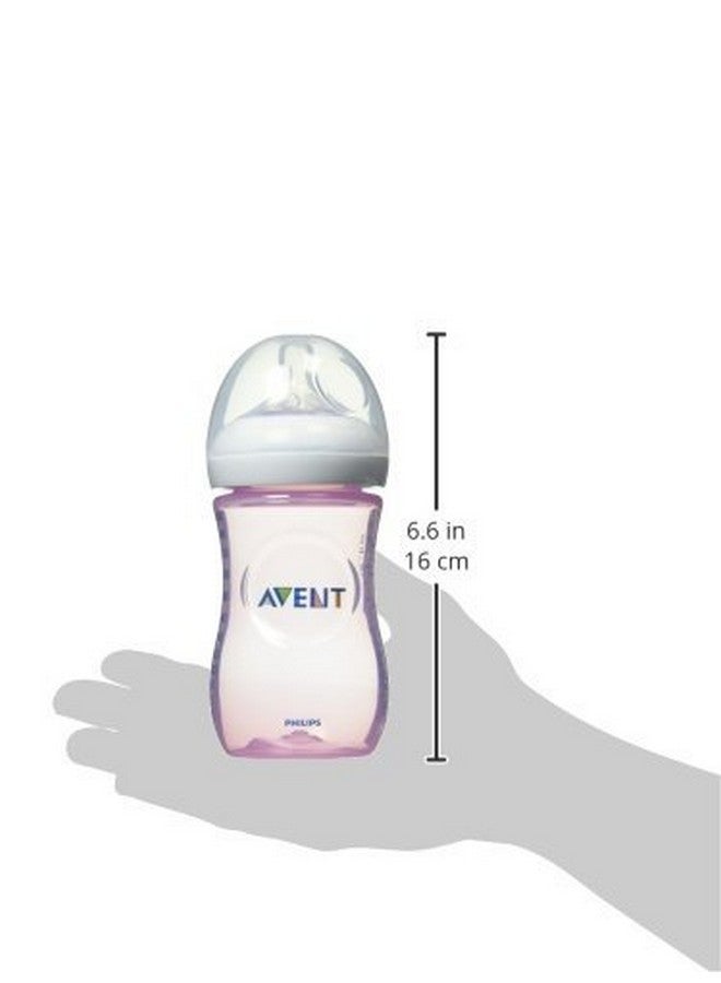 Philips Avent Natural Response 3.0 Pink Feeding Bottle 260Ml Scy903/11