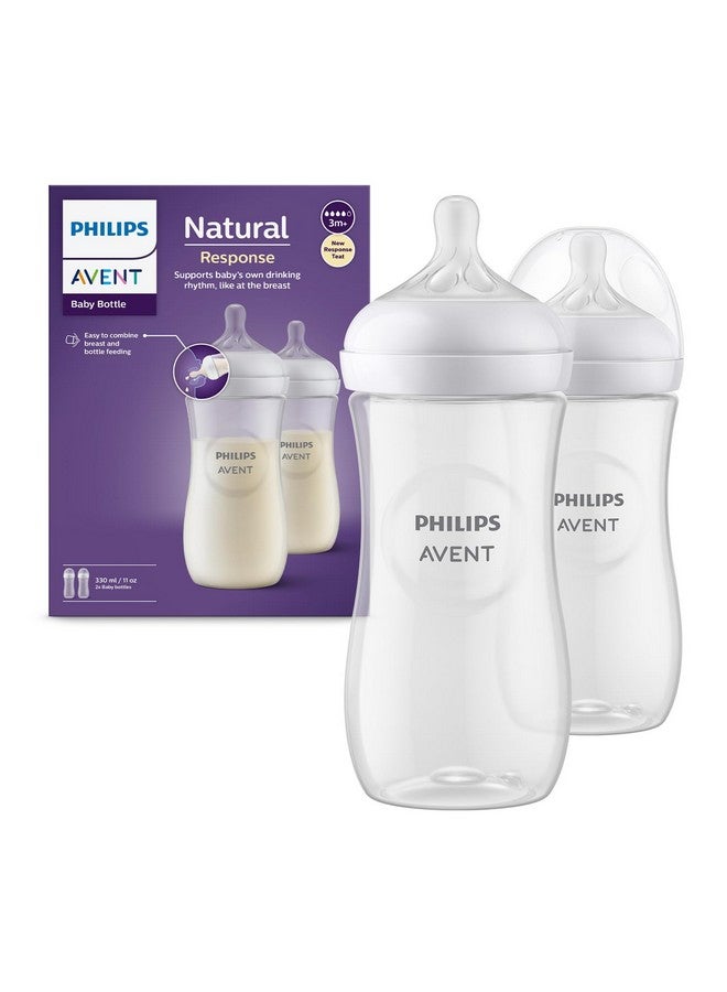 Philips Avent Natural Response 3.0 Feeding Bottle 330Ml (Pack Of 2) Scy906/02