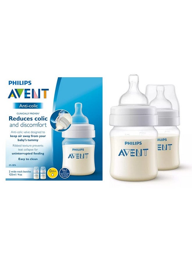 Philips Avent Anti Colic Bottle (White, 125Ml) - Twin Pack