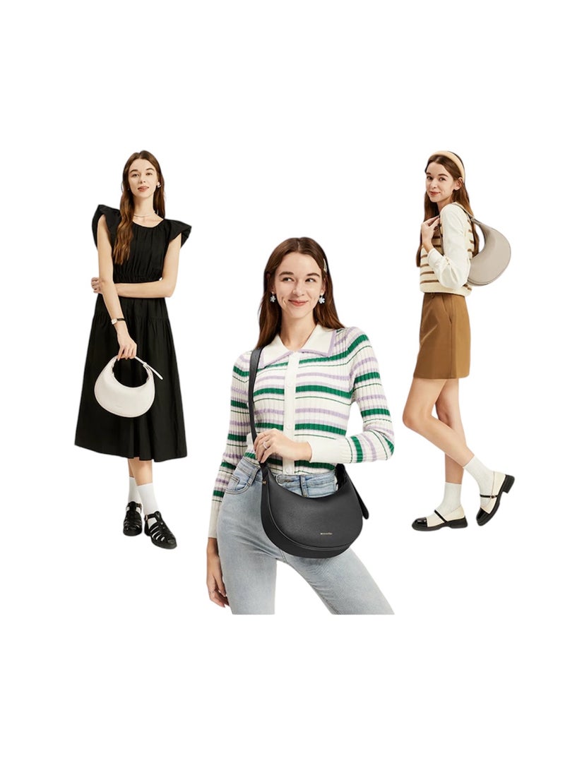 Belge white ladies shoulder bog leather