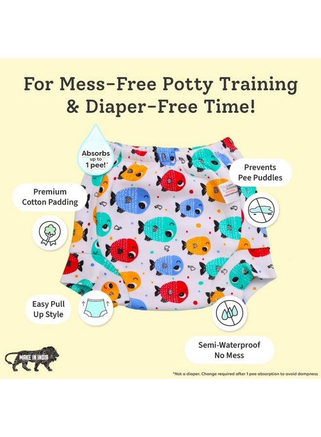 Padded Underwear™ For Babies | For Potty Training & Mess-Free Diaper-Free Time | 3 Layers Of Cotton Padding | Absorb 1 Pee | Pull-Up Style Potty Trainers