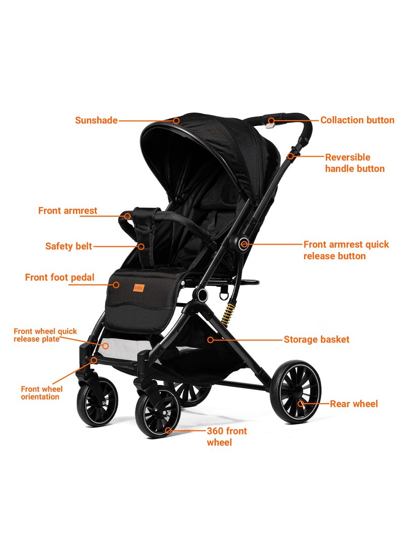 KIDILO Lightweight & Compact Travel Stroller – Comfortable, Foldable Stroller for Infants & Toddlers Up to 4 Years | Perfect Baby Travel Gear, Umbrella Stroller