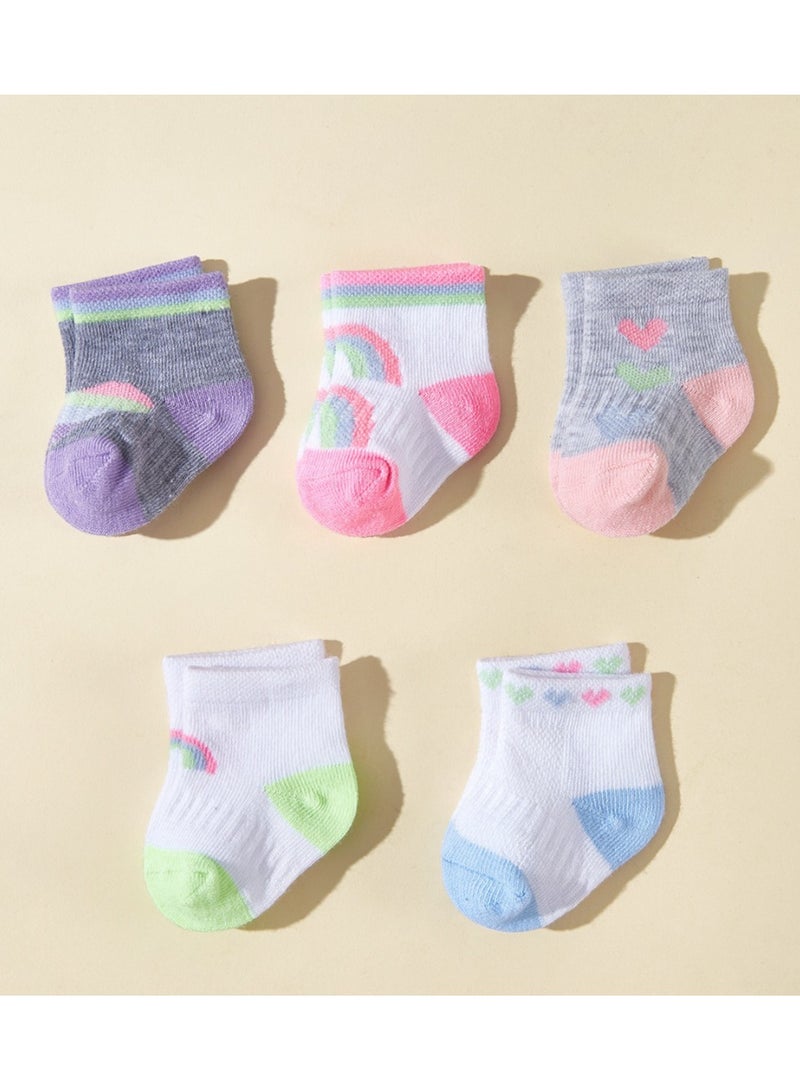 10 Pairs Of Infant And Toddler Four-Season Short Socks And Mid-Tube Socks