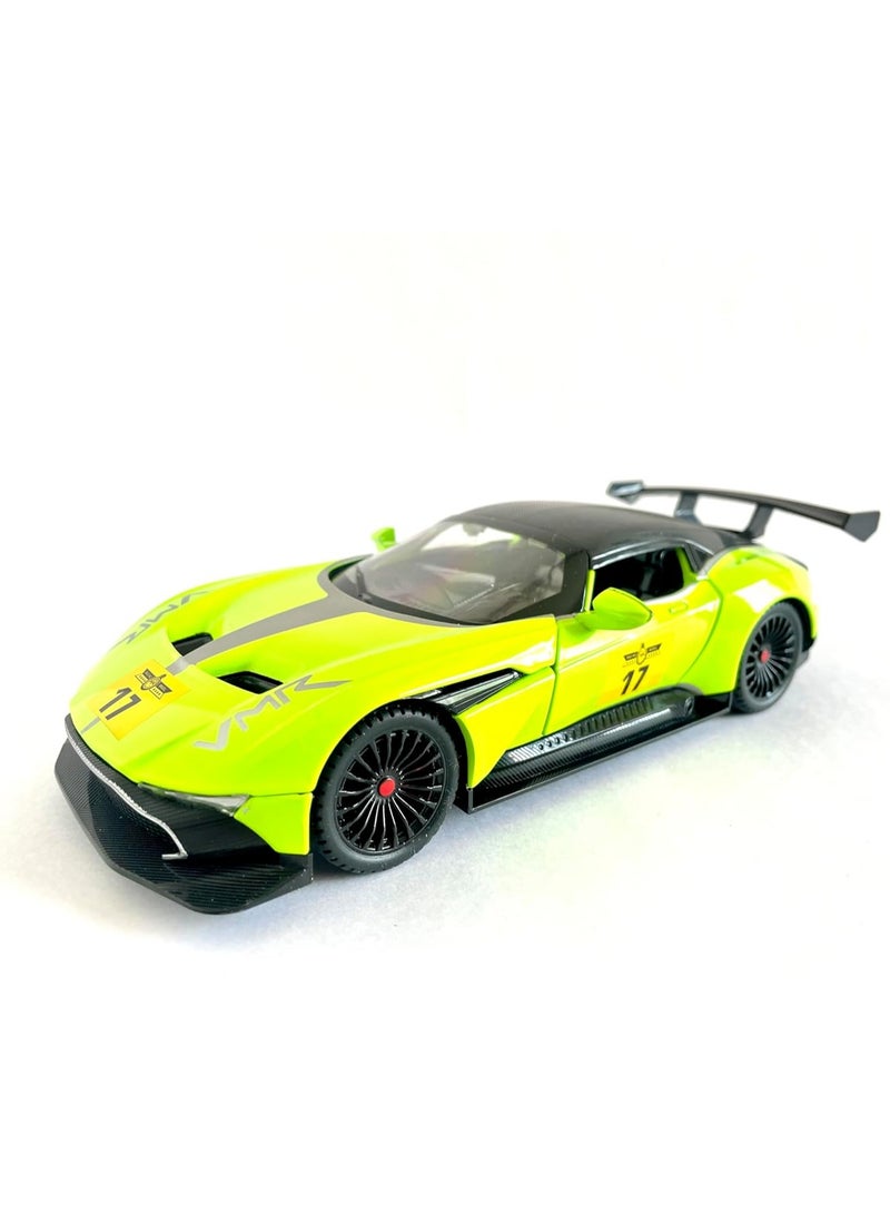 Aston Martin 1:22 Die-Cast Metal Car with Sport Car Openable Doors Light&Sound,Pull Back Function Indoor Outdoor Toy for Kids