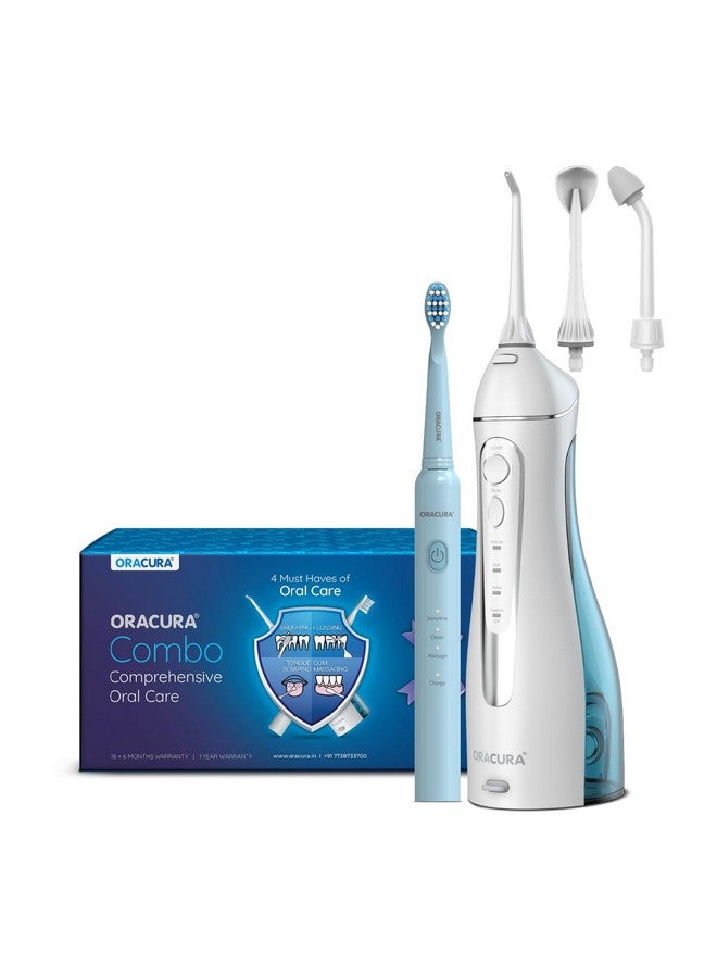 ® Daily Pro Combo Oc200 Smart Plus Water Flosser® White & Sb300 Sonic Smart Electric Rechargeable Toothbrush Blue