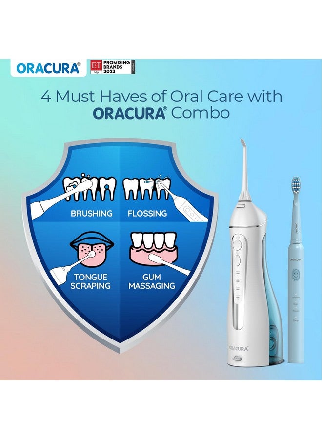 ® Daily Pro Combo Oc200 Smart Plus Water Flosser® White & Sb300 Sonic Smart Electric Rechargeable Toothbrush Blue