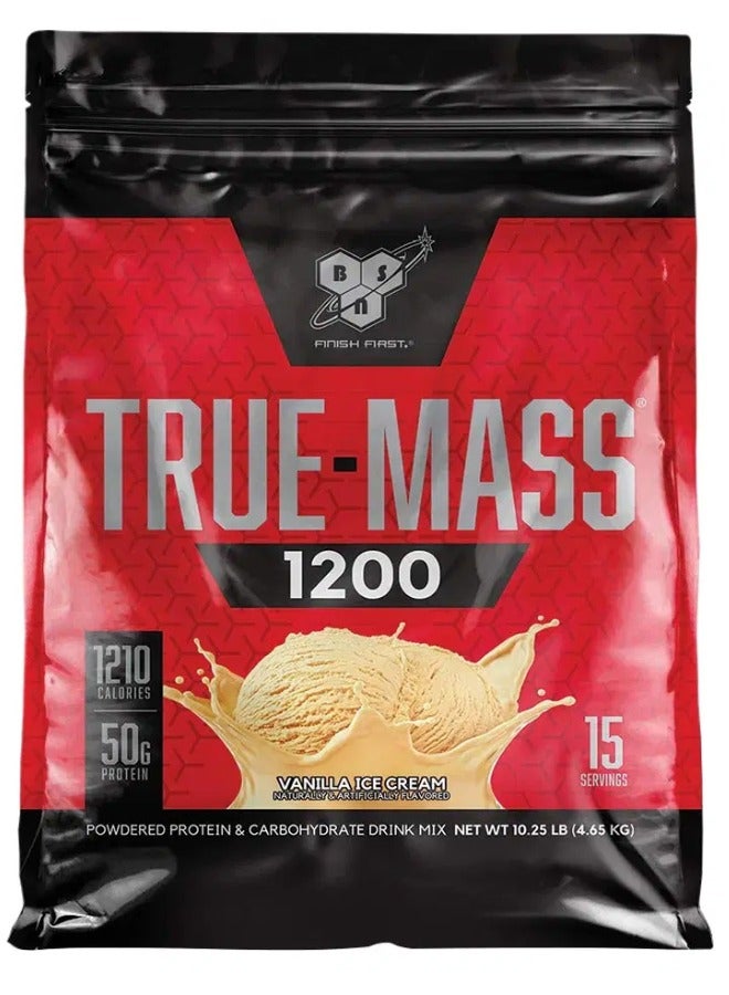 True Mass Ultra Premium Super Mass Gainer Vanilla Ice Cream  10lb