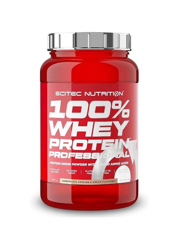 Scitec Nutrition 100% Whey Protien Professional Chocolate Cookies & Cream 920 G 30 Servings