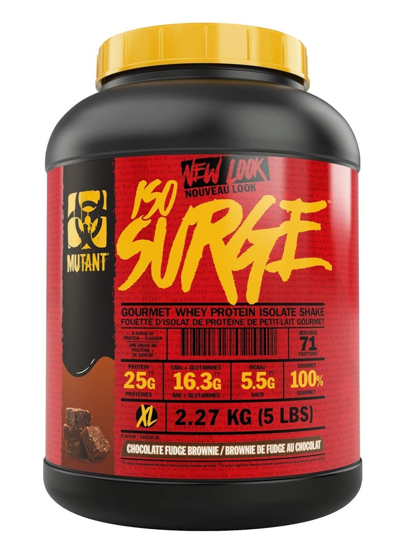 Mutant Iso Surge 71 Servings Chocolate Fudge Brownie 5lb 2.27kg