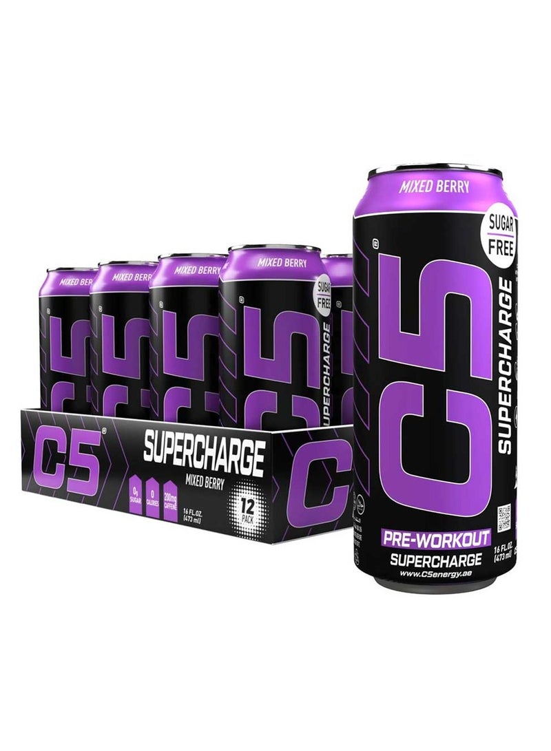 C5 SUPERCHARGE Sugar Free Mixed Berry 473ml Pack of 12