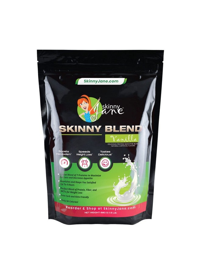 Skinny Blend - Best Tasting Protein Shake For Women - Slim Fast Weight Loss Shakes - Meal Replacement - Low Carb Breakfast - Diet Supplement - Appetite Suppressant - 30 Delicious Shakes (Vanilla)