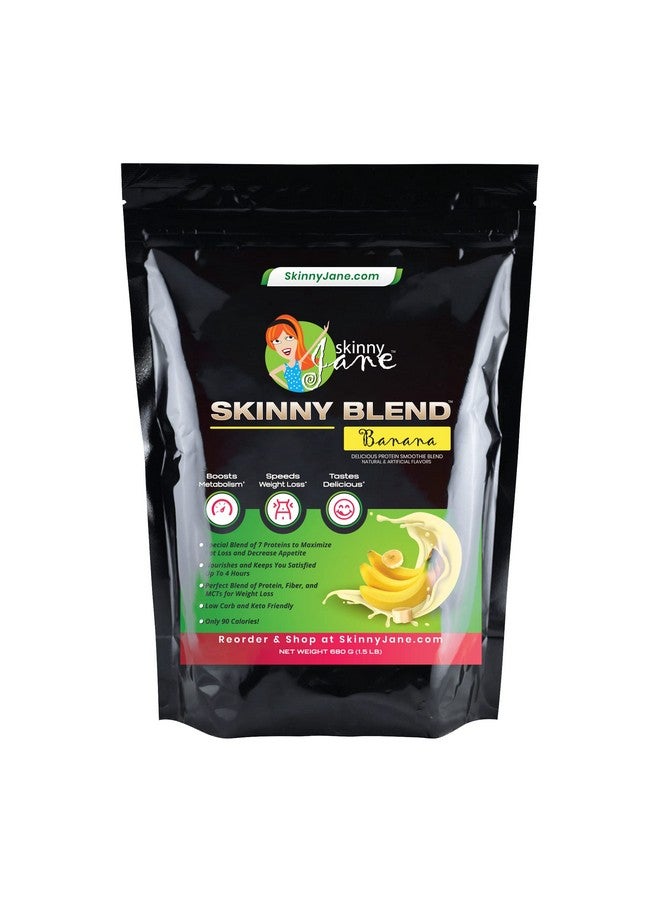 Skinny Blend - Best Tasting Protein Shake For Women - Slim Fast Weight Loss Shakes - Meal Replacement - Low Carb Breakfast - Diet Supplement - Appetite Suppressant - 30 Shakes (Banana)