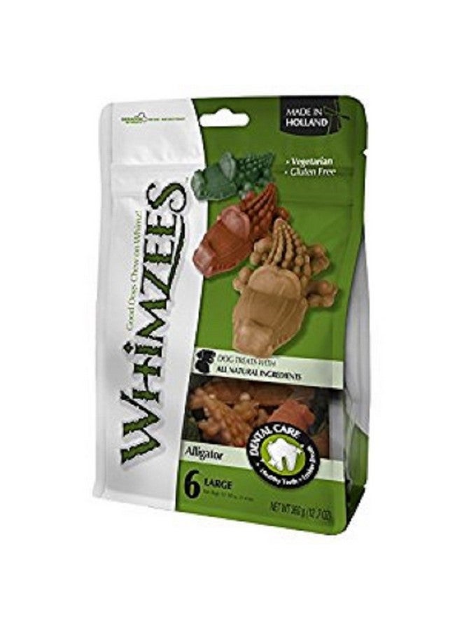 Paragon Whimzees Alligator Treat Dental Treat For Large Dogs, 6 Per Bag