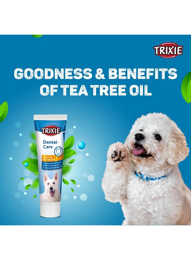 Tea Tree Oil Toothpaste, Oral & Dental Care For Dogs, Freshens Breath, Fights Plaque, 100 G (Pack Of 4)