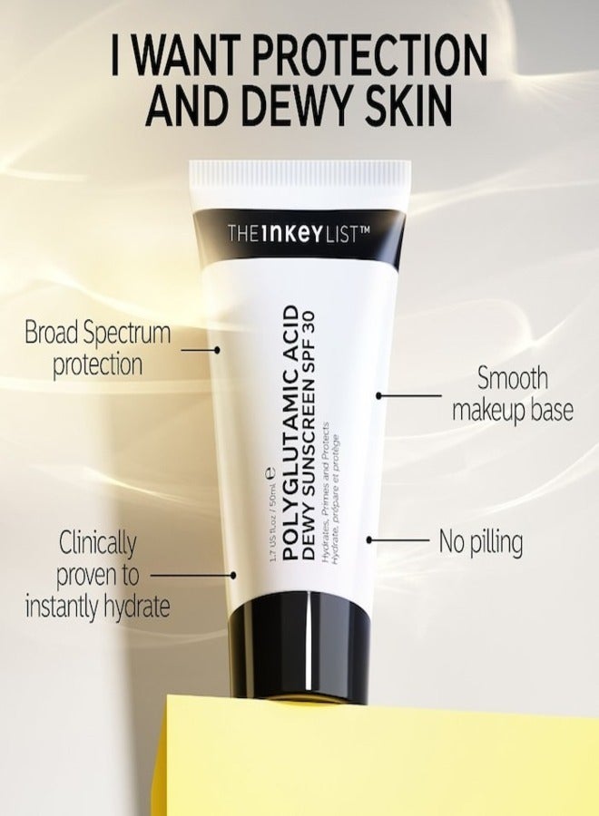 THE INKEY LIST Polyglutamic Acid - Dewy Sunscreen SPF30 50ml