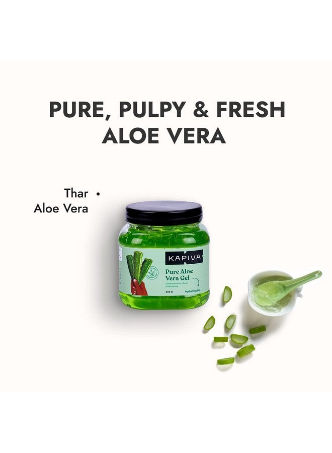Pure Aloe Vera Skin Gel 500G For Face & Hair | Hydrating, Moisturizing, Soothing Skin | Multipurpose Gel - Pack Of 2