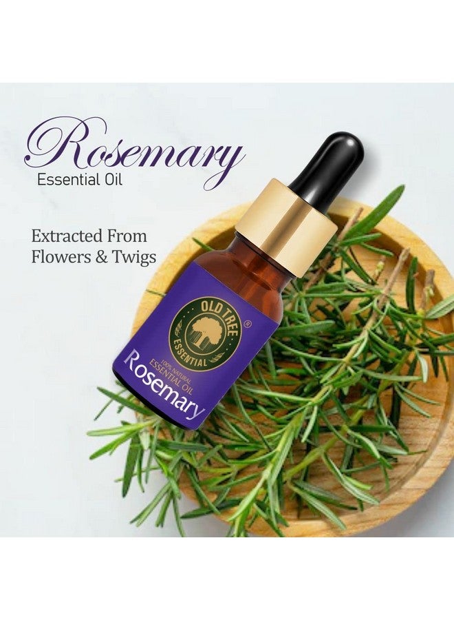 Rosemary Essential Oil For Hair Growth For Women & Men (15Ml) - Pure And Natural Oil With Dropper For Skin, Body, Diffuser, Aroma Therapy & Relaxation