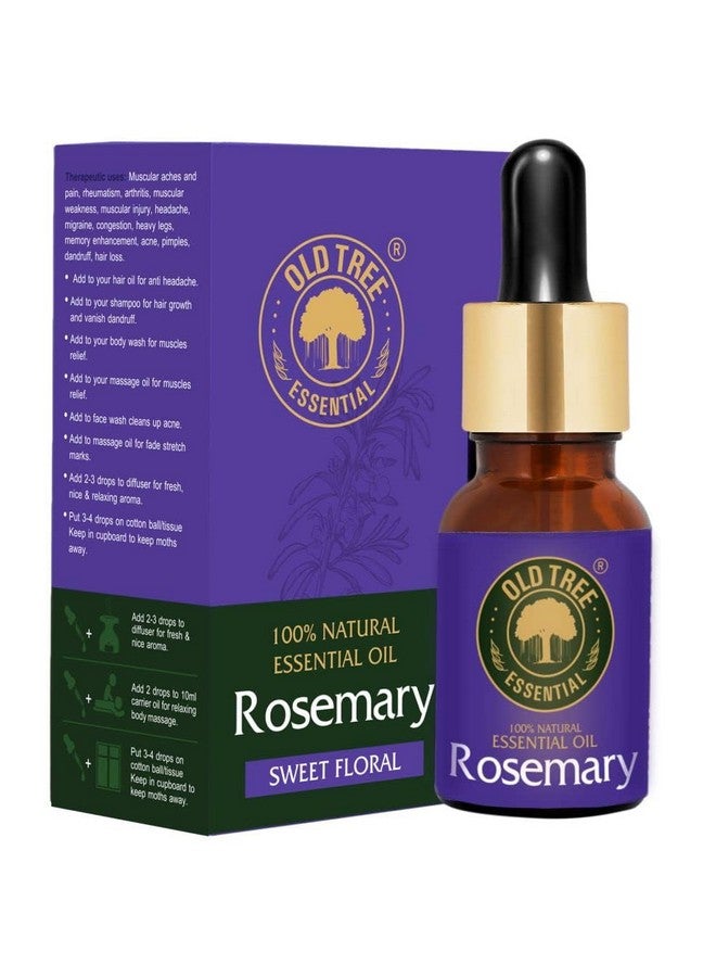 Rosemary Essential Oil For Hair Growth For Women & Men (15Ml) - Pure And Natural Oil With Dropper For Skin, Body, Diffuser, Aroma Therapy & Relaxation