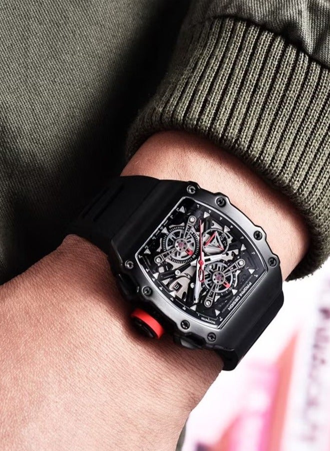 Men's quartz watch, men's stainless steel waterproof watch, business watch, travel watch PD--YS011 black