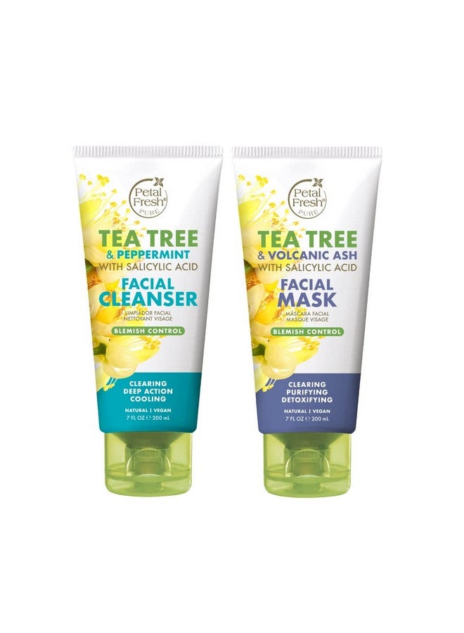 Pure Purifying Tea Tree Facial Mask + Facial Cleanser Combo For Oily, Acne Prone Skin Type | No Sulphates, Silicones, Mineral Oil | 100% Vegan And Cruelty Free 400 Ml