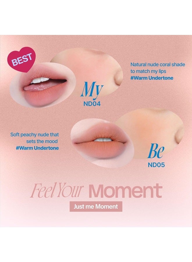 Lip&Cheek Blurry Pudding Pot | Just me Moment - Without | Makeup Blush, Buildable Lightweight, Multi-Use Soft Matte Finish | 5g