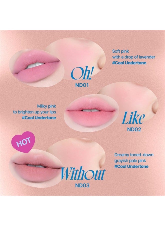Lip&Cheek Blurry Pudding Pot | Just me Moment - Without | Makeup Blush, Buildable Lightweight, Multi-Use Soft Matte Finish | 5g