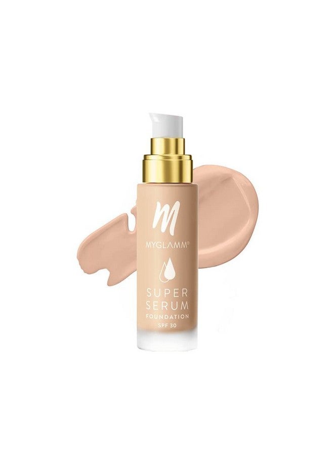 Super Serum Foundation - 101C Rosette, 33 Gm | Liquid Foundation With Hyaluronic Acid | 8 Hr+ Long Lasting & Hydrating Foundation With Spf 30