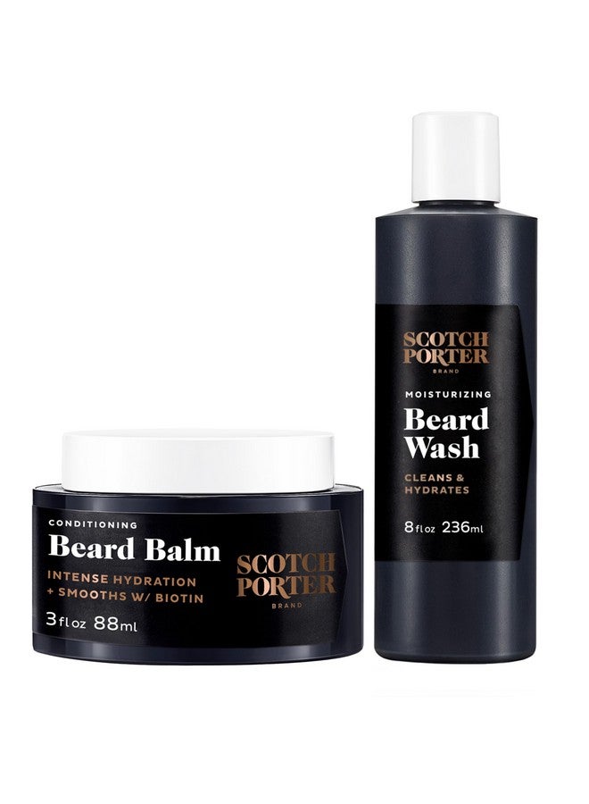 Conditioning Beard Balm & Moisturizing Beard Wash Bundle Smooth Shape Moisturize & Cleanse While Encouraging Growth For A Fullerhealthierlooking Beard Original Scent Two Pack