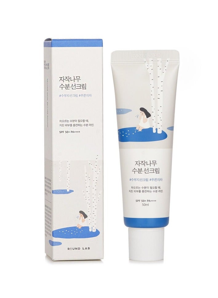 Round Lab Birch Juice Moisturising Sunscreen SPF 50+, Long Lasting Moisturiser Face Sunscreen, Facial & Body Sunscreen 50ml