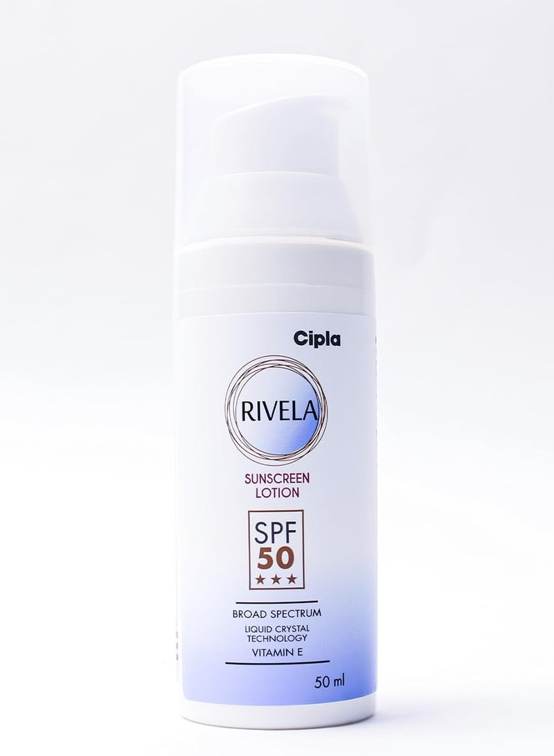 Cipla Sunscreen Lotion SPF 50 with 98% UVB Protection-50ml