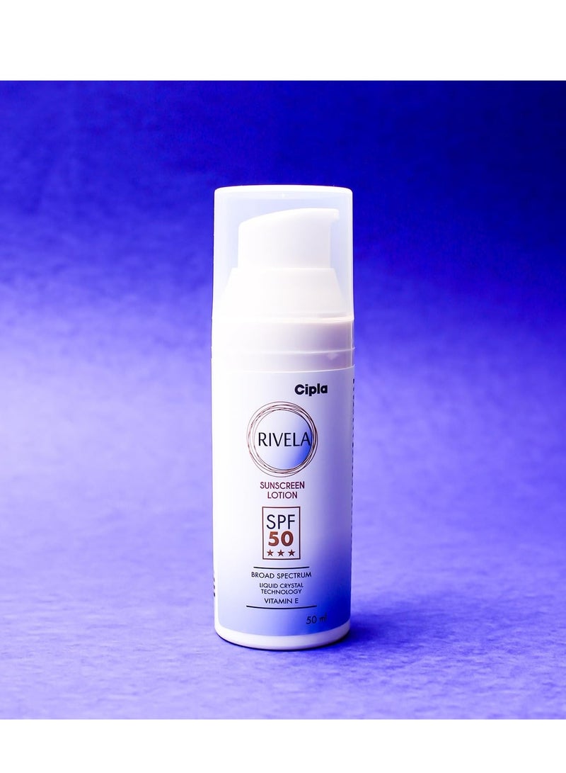 Cipla Sunscreen Lotion SPF 50 with 98% UVB Protection-50ml