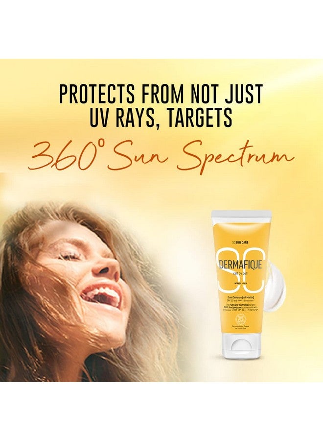 Sun Defense All Matte, Spf 50, Pa +++ Sunscreen 50G, For Normal - Oily Skin, 360 Degree Sun Spectrum Protection, Prevents Tanning & Photaging, Protects From Uva,Uvb,Ir & Visible Light, Dermatologist Tested On Indian Skin, For Men & Women